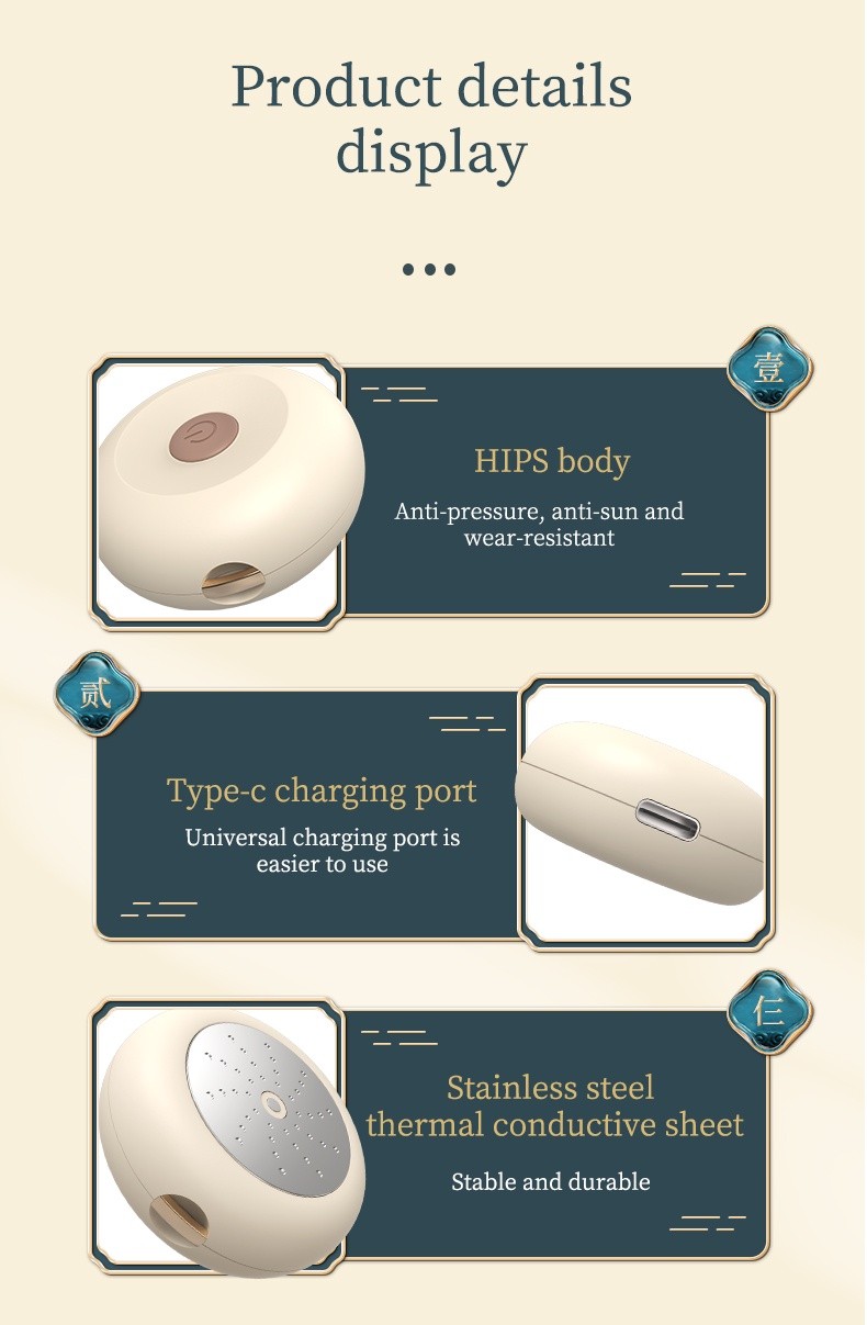 China Wholesale Mini Smokeless Moxa Therapy Device Moxibustion Massager With Rechargeable Case