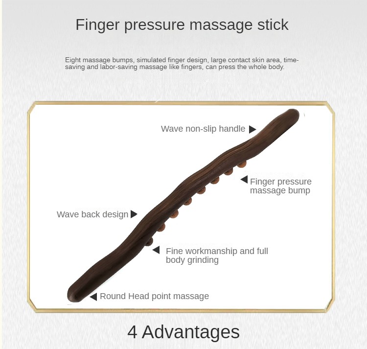 Efficient Massage Tool for Full Body Wood Gua Sha Massage Tool Set Massage Stick Deep Scraping Faster