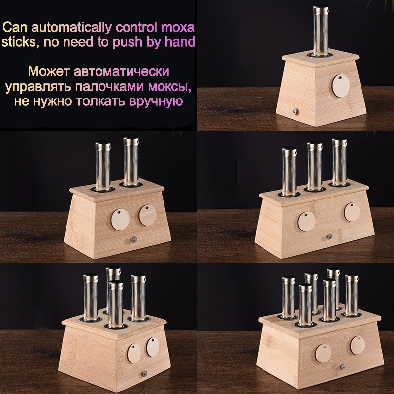 Nature Bamboo Moxibustion Burner Acupuncture Moxa