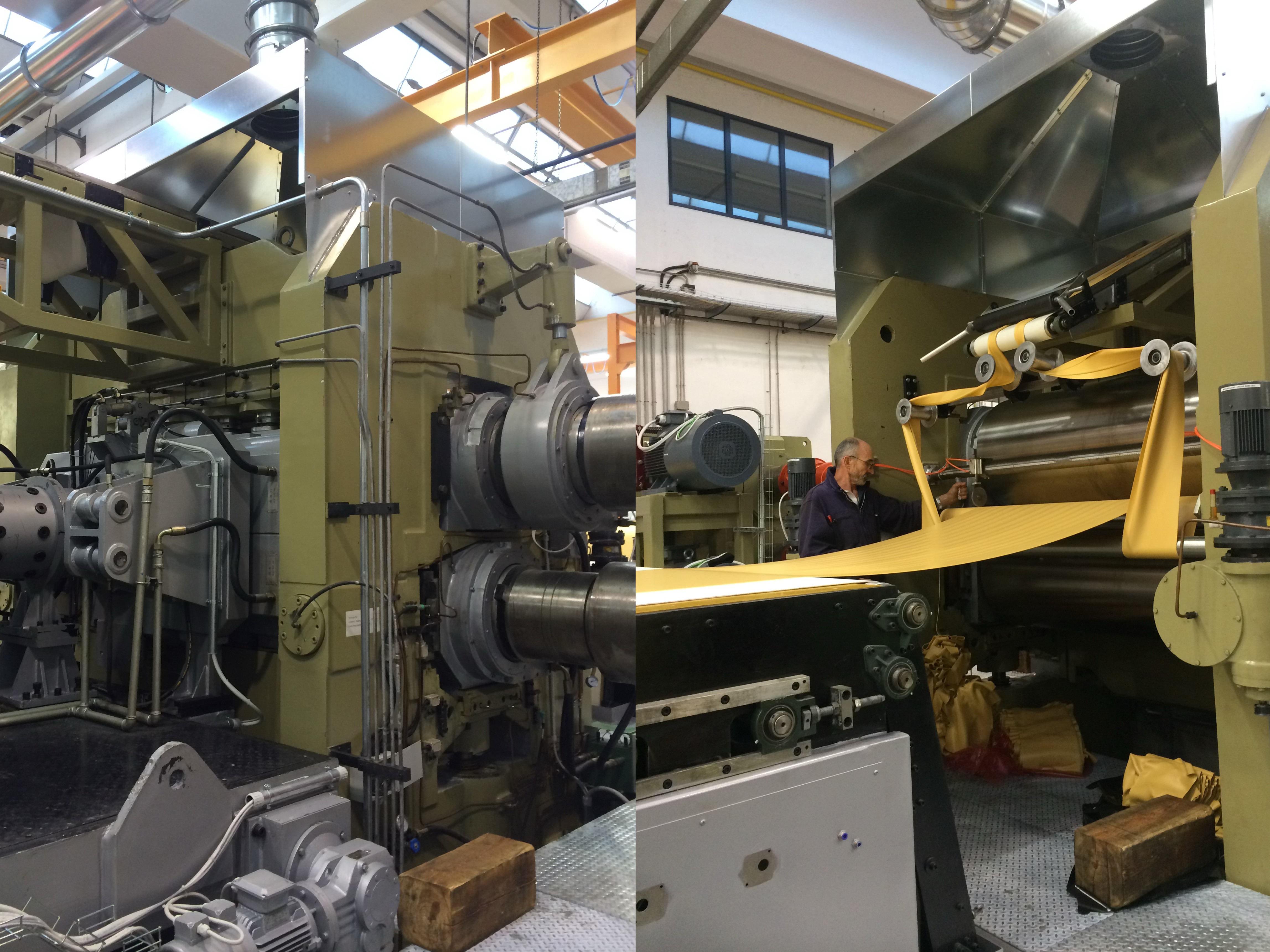 Extruding&calendering production line
