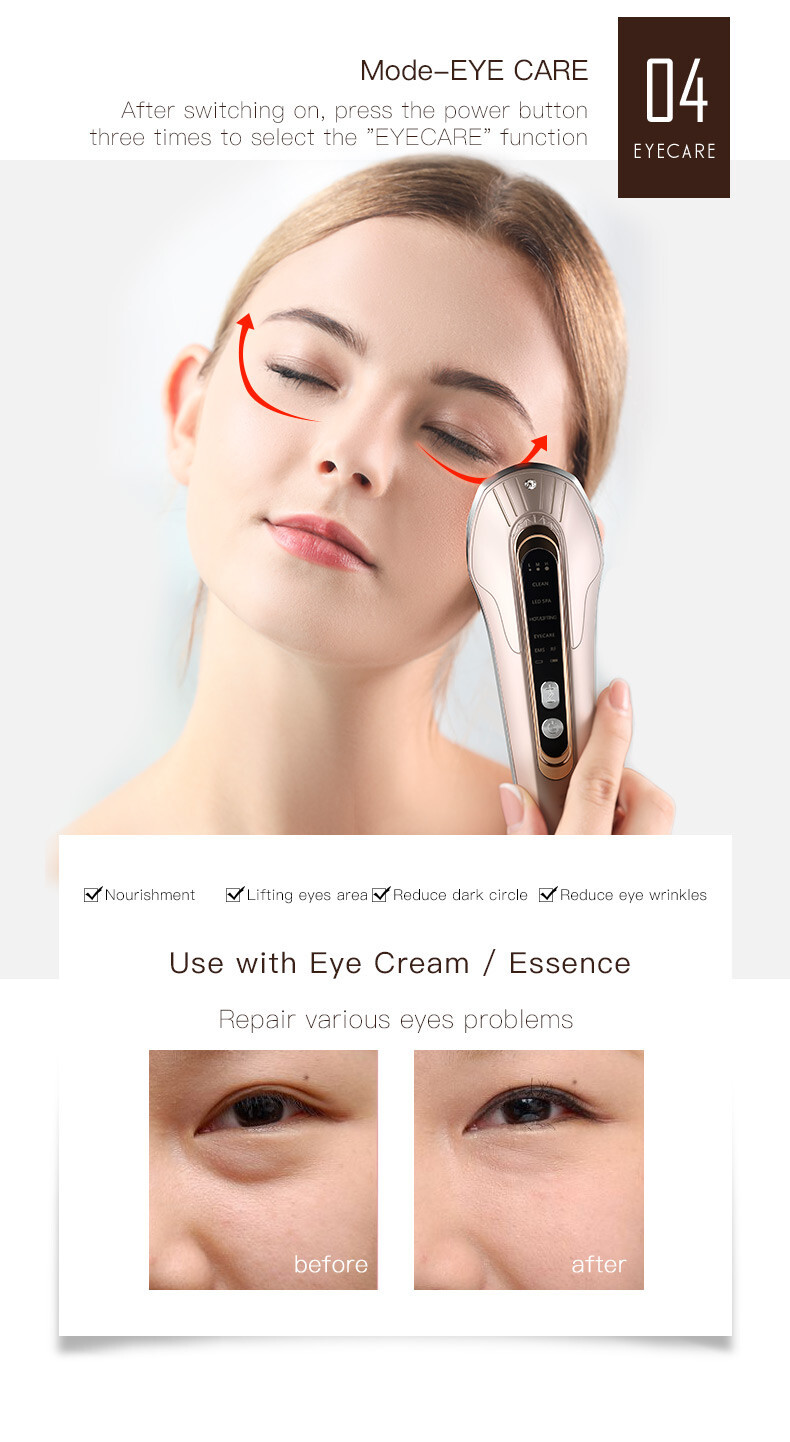 KD9905 Electric Muscle Stimulation Multiple Functions RF/EMS Anti Aging Beauty Equipment for Men and Women