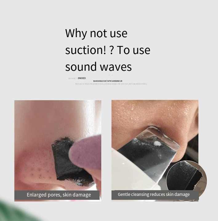 SAIN Compact Ultrasonic Waterproof User Friendly Exfoliation Black Heads Facial Skin Scrubber EMS