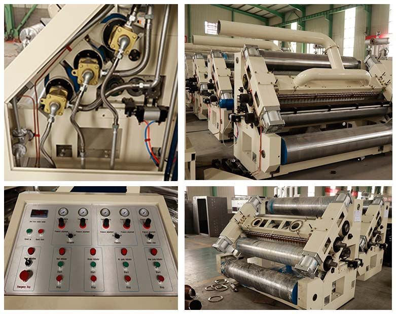 Gimbal Transmission Fingerless Corrugated Cardboard Single Facer Machine