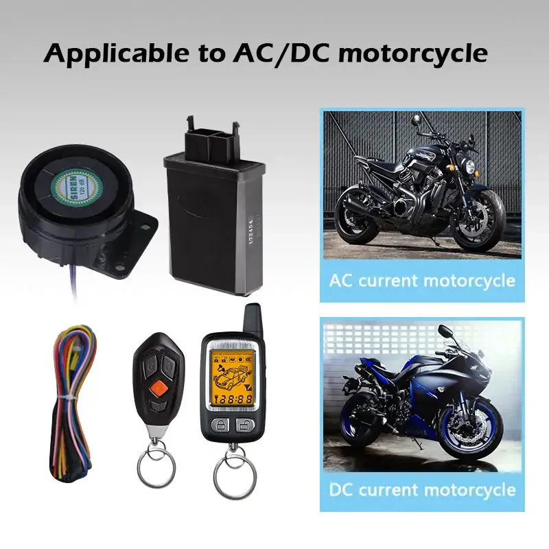 LCD Anti-Diebstahl Roller Motorrad-Alarmanlage Remote Engine Start Security Set LCD Anti-Diebstahl Roller Motorrad-Alarmanlage Remote Engine Start Security Set