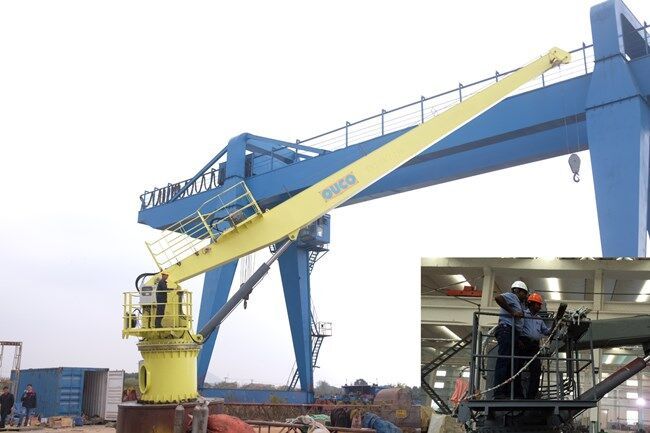 Grúa de pluma fija marina OUCO 5t15m con certificado ABS