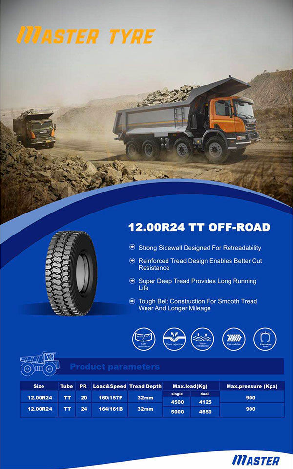 QINGDAO MASTER NEW BIG MINE TIRES WITH 12.00R24 11R22.5  11R24.5  AND  FULL RANGE TYRE ! ! !  ​