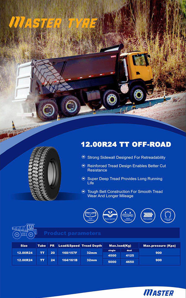 QINGDAO MASTER NEW BIG MINE TIRES WITH 12.00R24 11R22.5  11R24.5  AND  FULL RANGE TYRE ! ! !  ​
