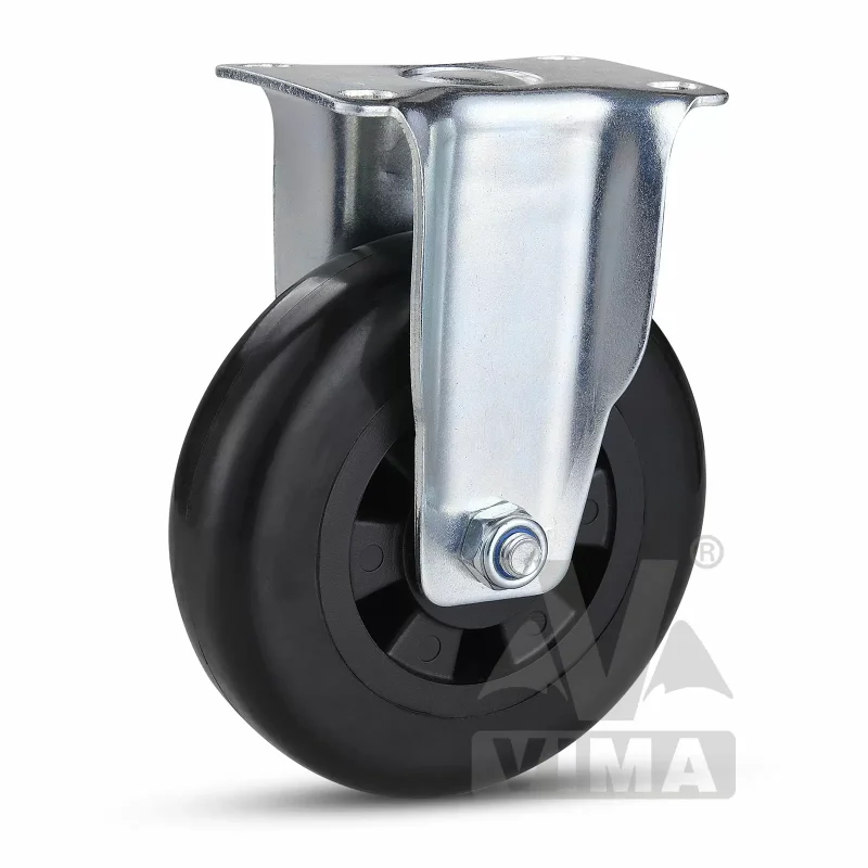 Nylon V Groove Fixed Plate Caster Trolley Roller Wheel Load 200KG 2.5" 