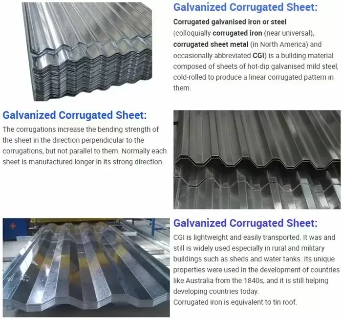 information of roof sheet