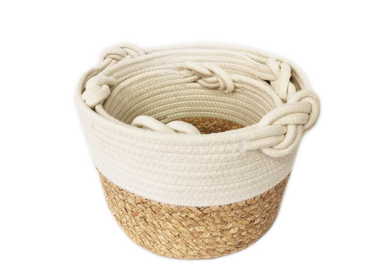 Home Decor Fashion Amazon Hot Sale Customize Wholesale Easy Carry Cotton Rope basket