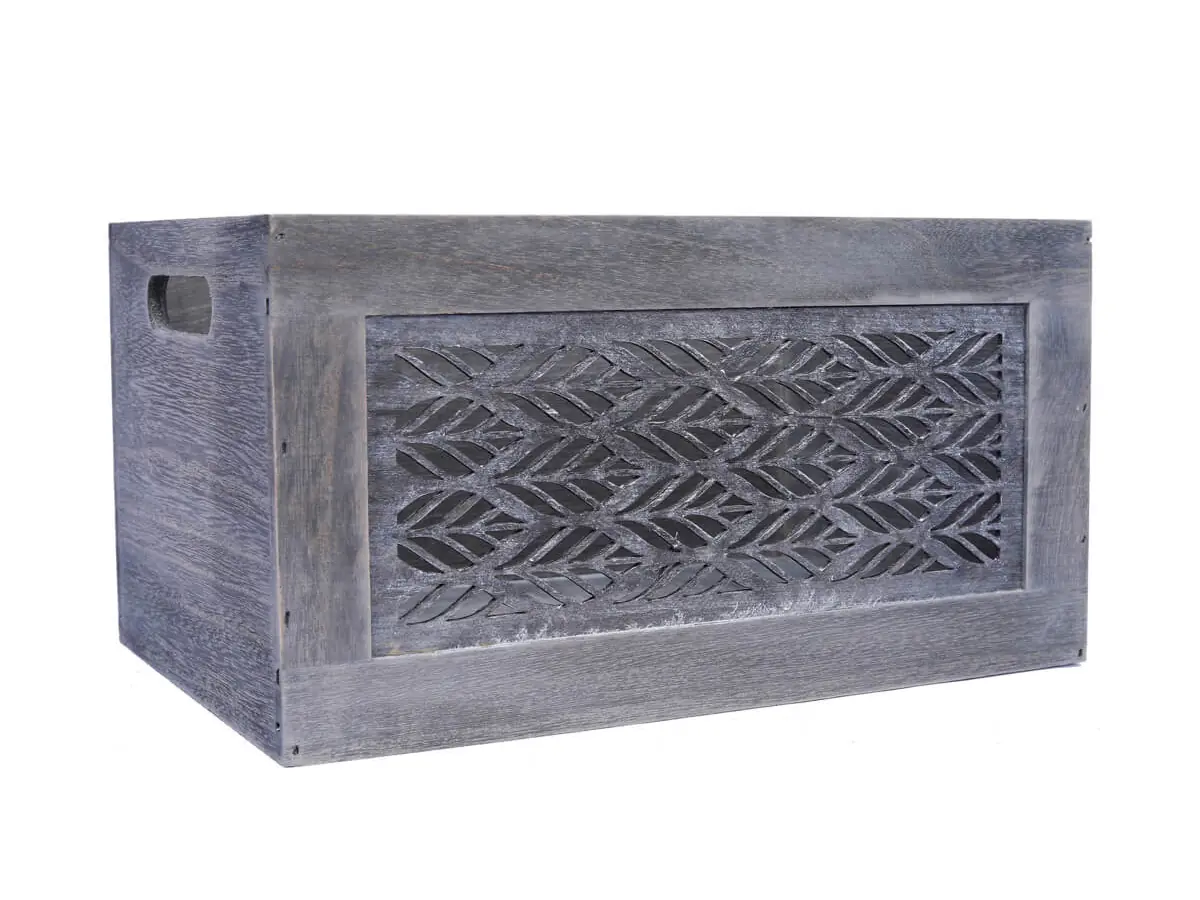 Eco-Friendly Unfinished Nautical Wooden Box Print Letters Rectangle Paulownia Wooden Box For Storage
