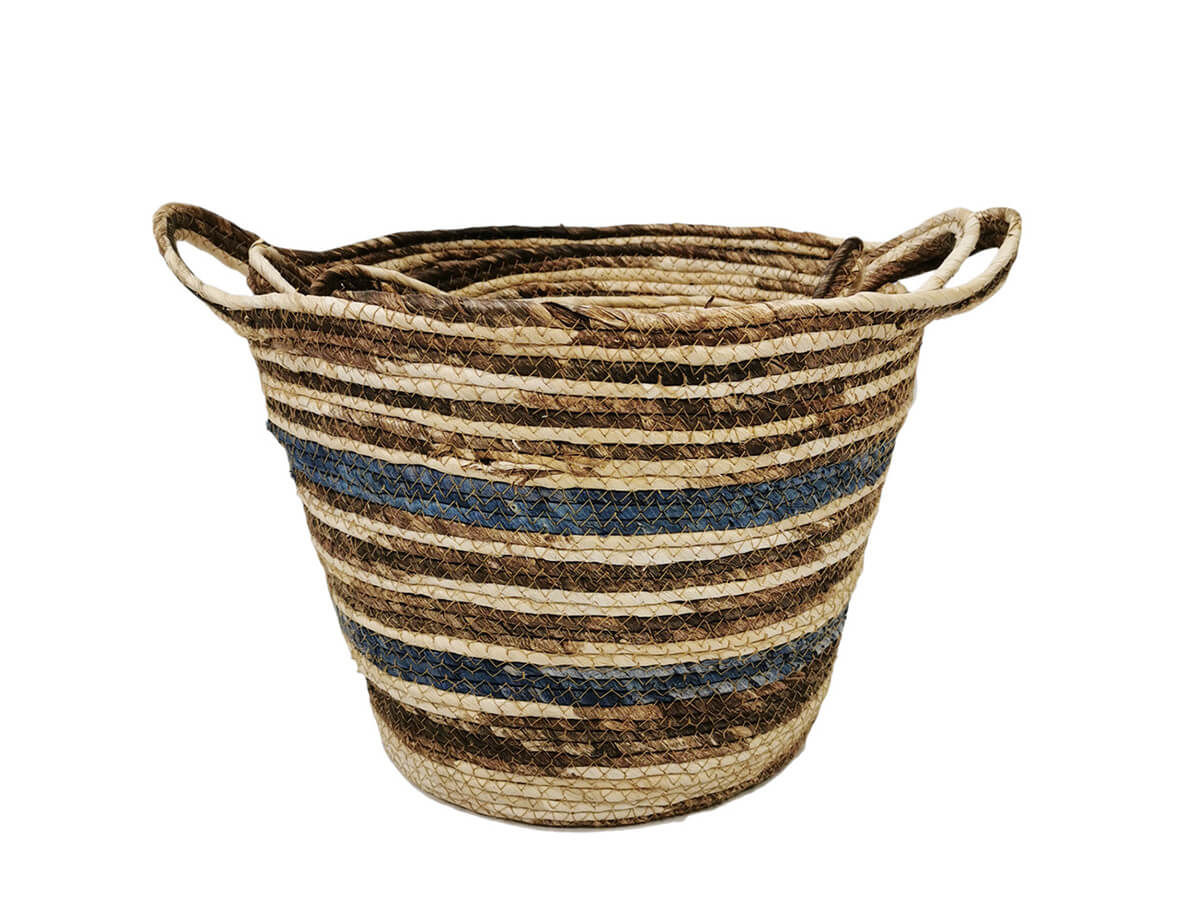 Handmade Natural Woven Grass Basket Home Styles For Storage Washing Clothes Laundry maize Basket