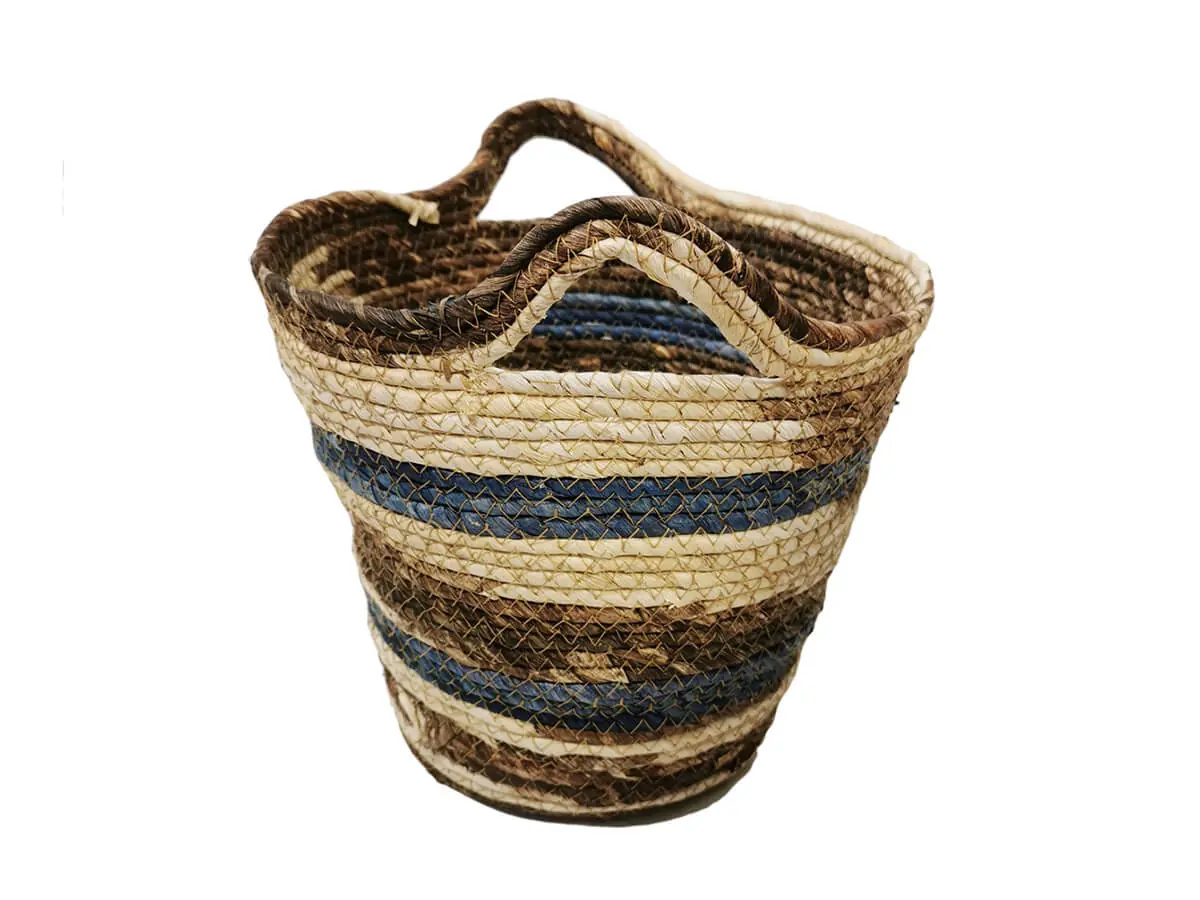 Handmade Natural Woven Grass Basket Home Styles For Storage Washing Clothes Laundry maize Basket