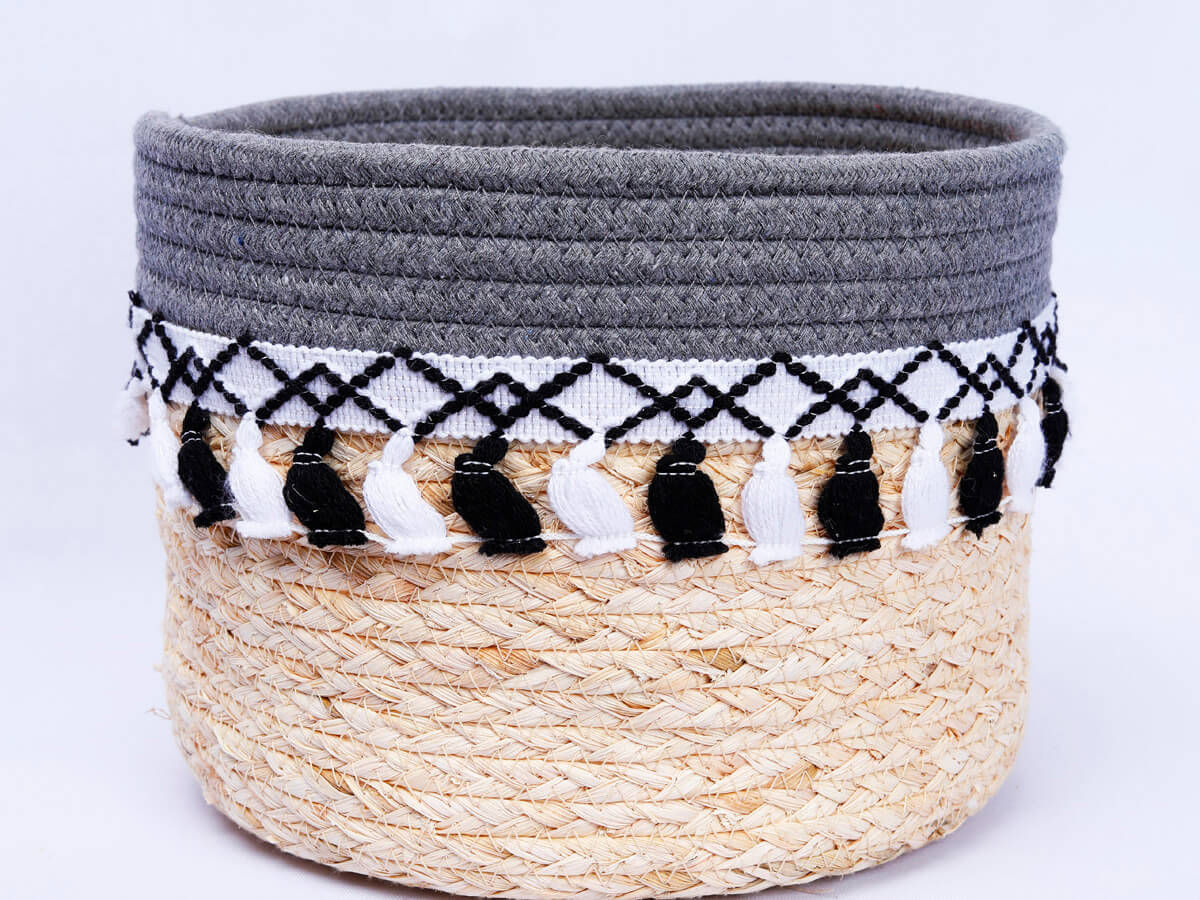 Handmade Natural Woven Grass Basket Home Styles For Storage Washing Clothes Laundry maize Basket