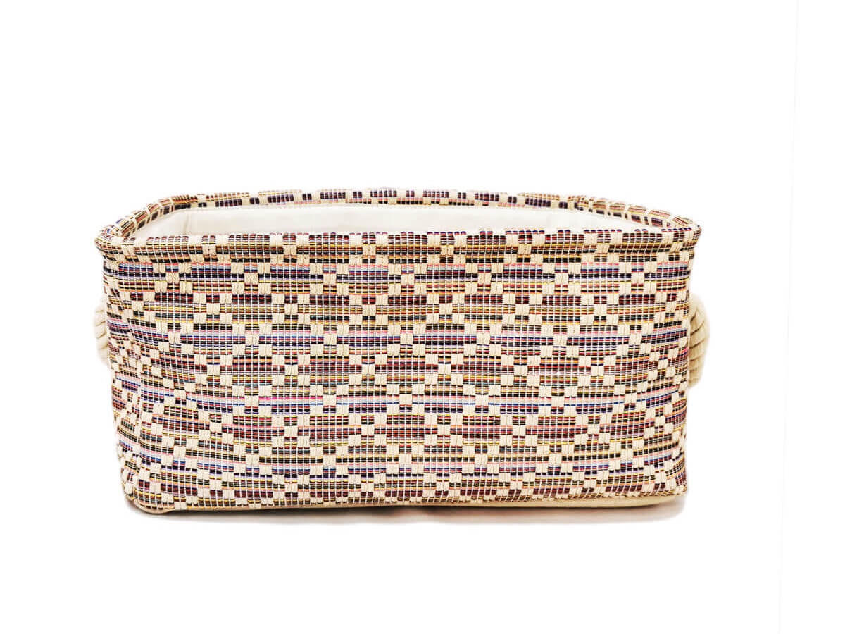 Amazon Hot Sale Customize Wholesale Home Decor Fashion Foldable Easy Carry Canvas Storage Basket   