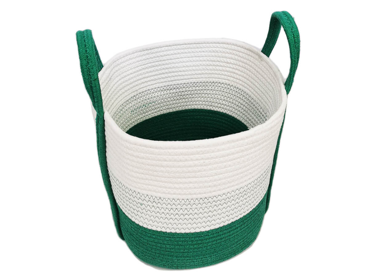 New Style Collapsible Large Size Cotton Rope Woven Laundry Storage Basket Organizer