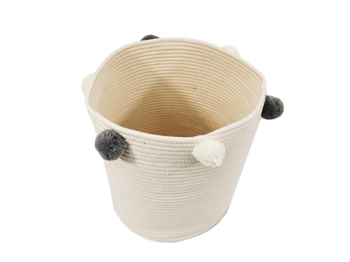 New Style Collapsible Large Size Cotton Rope Woven Laundry Storage Basket Organizer