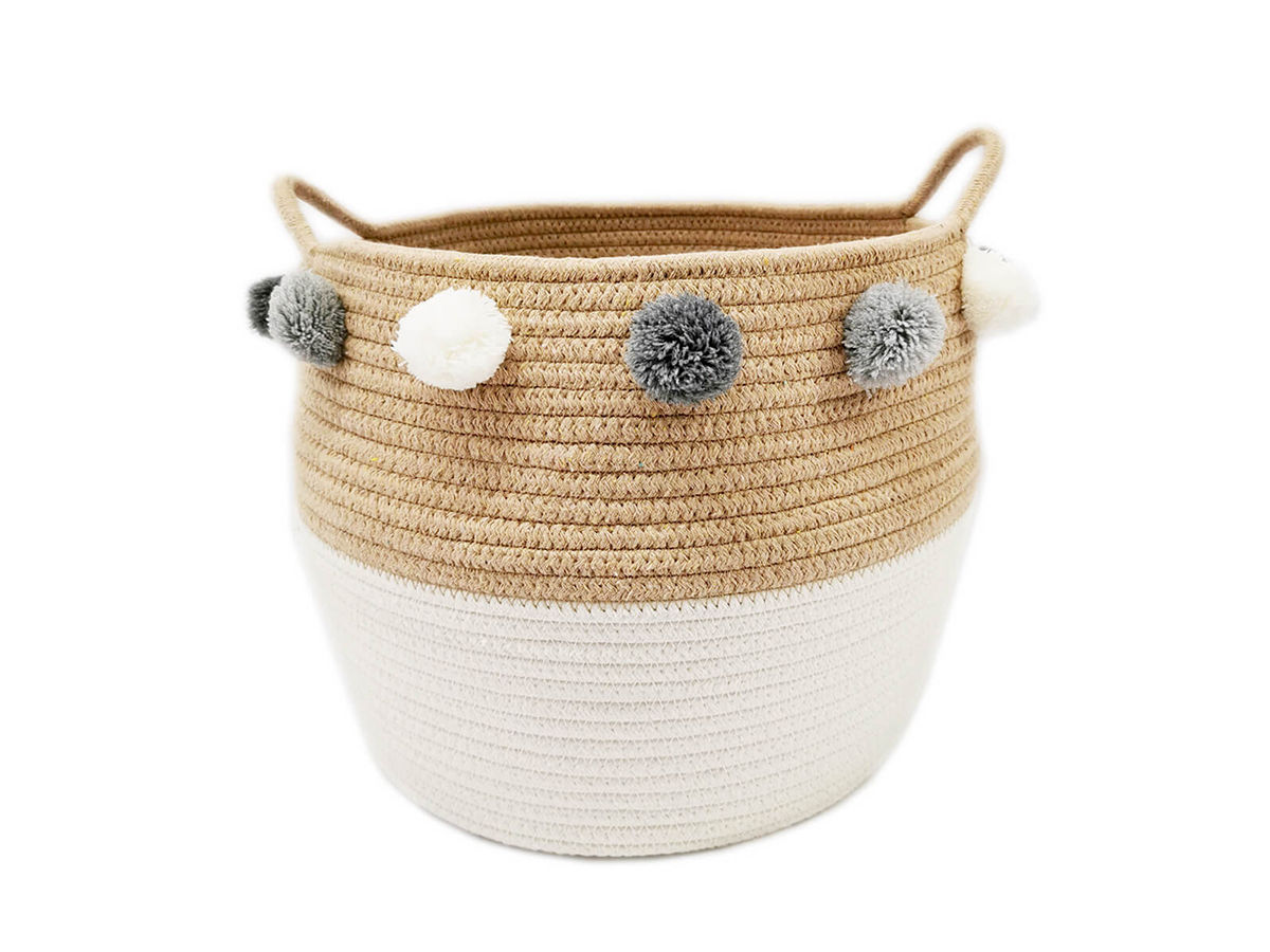 New Style Collapsible Large Size Cotton Rope Woven Laundry Storage Basket Organizer