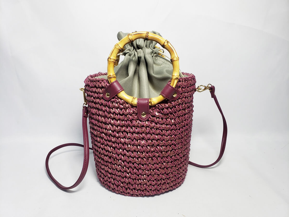 Custom Handmade Woven Paper Crochet Bag, Artbag, Woven Shoulder Bag, Handbag Manufacturer