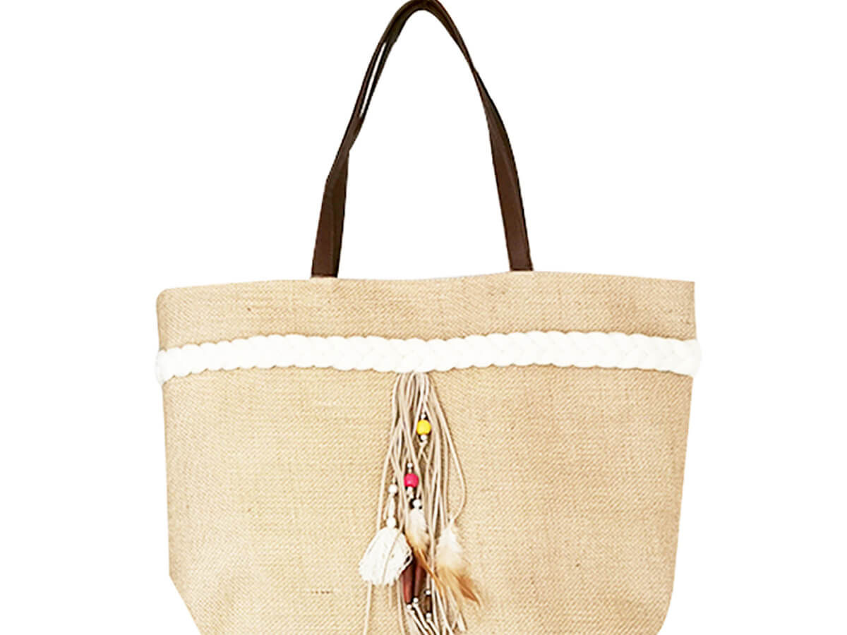Canvas personalized beach bag Large with cotton rope handle wholesale polyester inner bag tote artbag