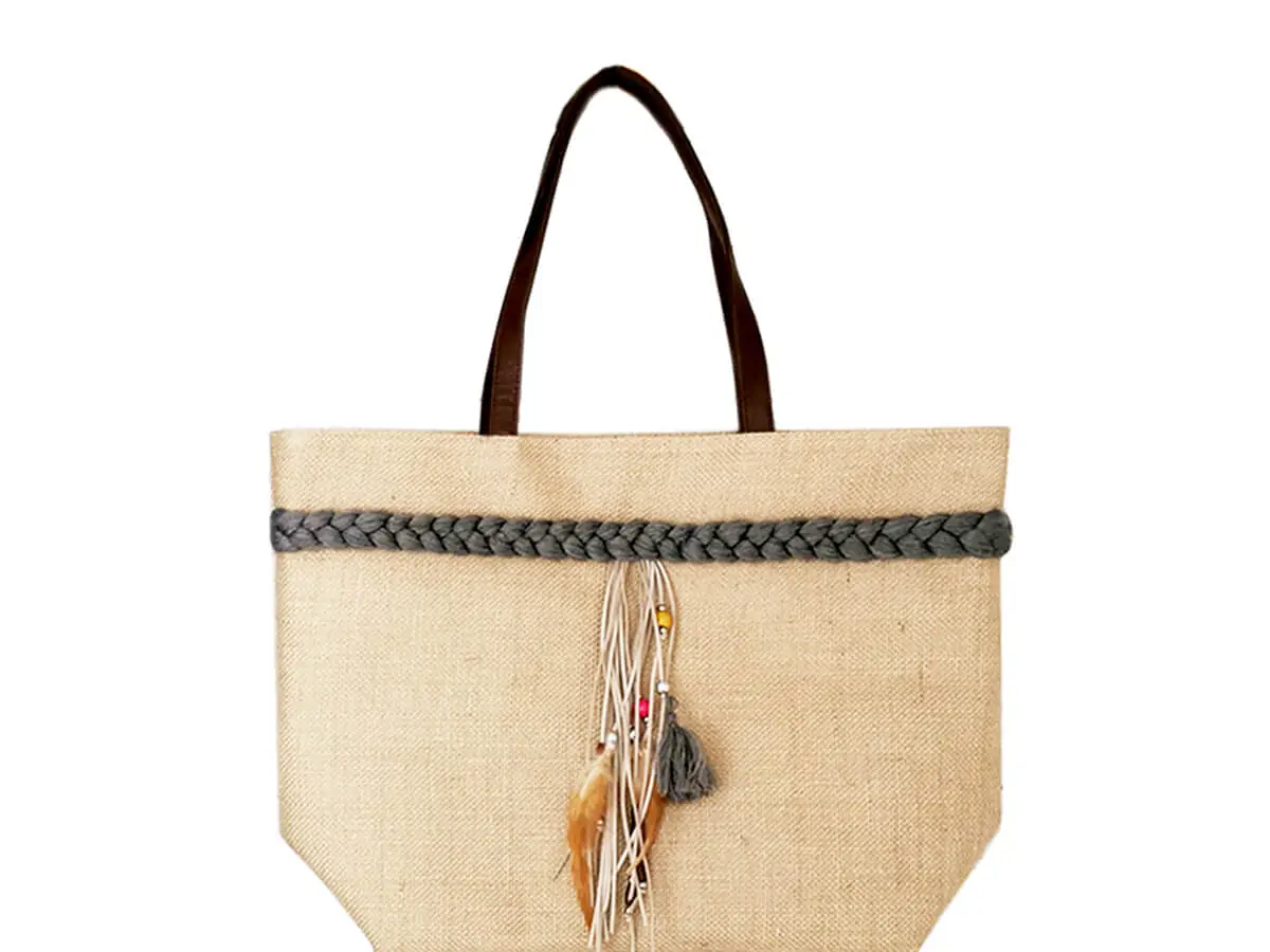 Canvas personalized beach bag Large with cotton rope handle wholesale polyester inner bag tote artbag