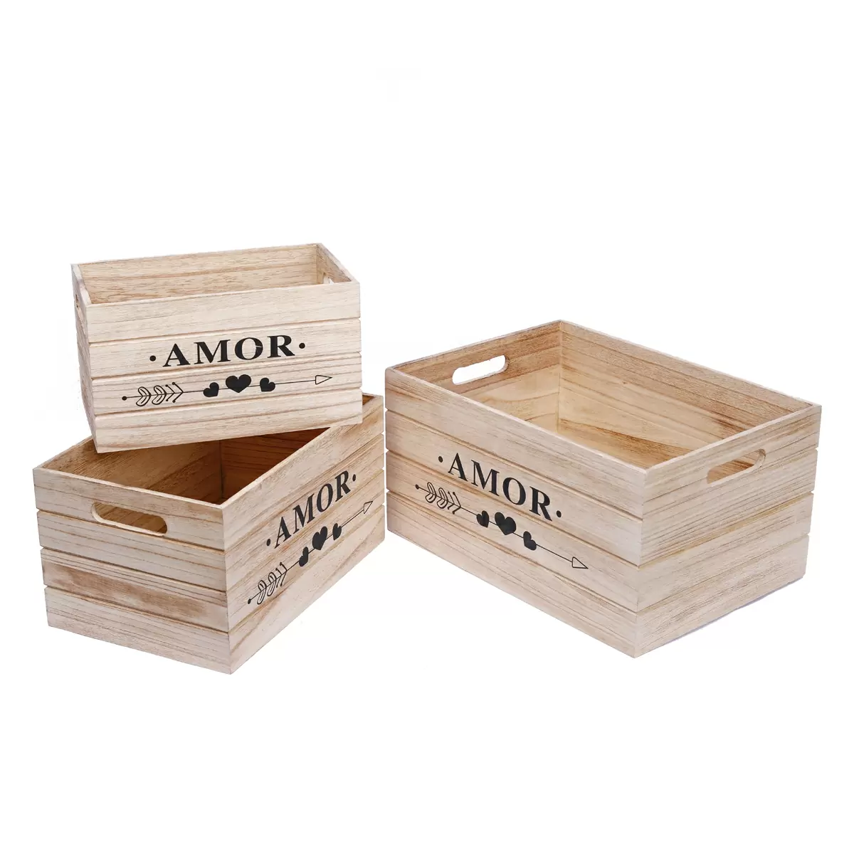 Eco-Friendly Unfinished Nautical Wooden Box Print Letters Rectangle Paulownia Wooden Box For Storage