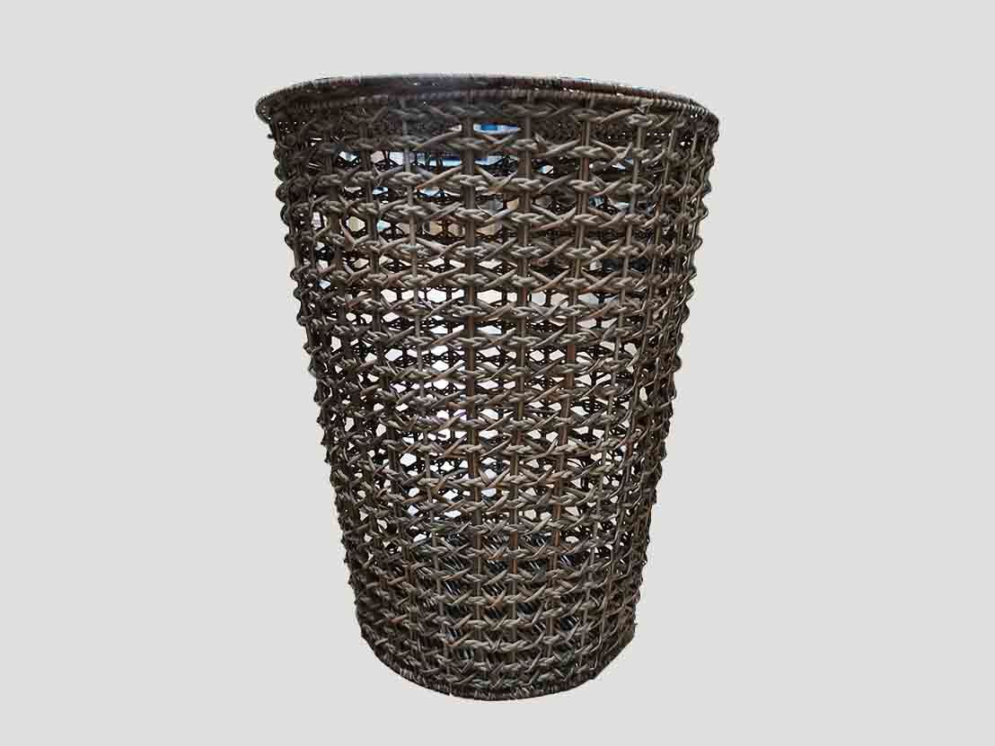 Customizable Hand-made PP Or PE Laundry Basket, Imitation Rattan Or Wicker