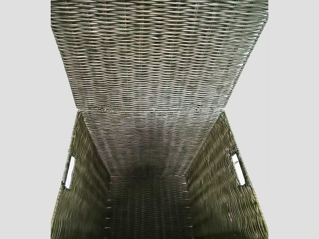 Customizable Hand-made PP Or PE Laundry Basket, Imitation Rattan Or Wicker