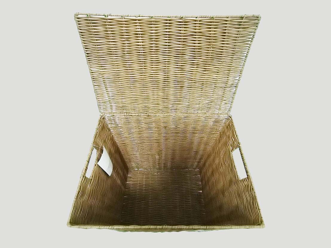 Customizable Hand-made PP Or PE Laundry Basket, Imitation Rattan Or Wicker
