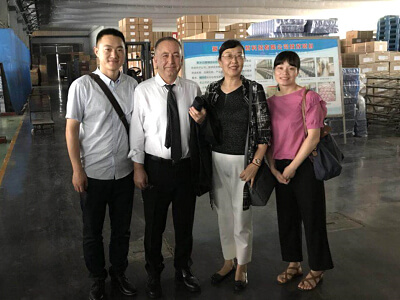 This picture shows our Turkey customer, Mr. FISTAS, was visiting our factory