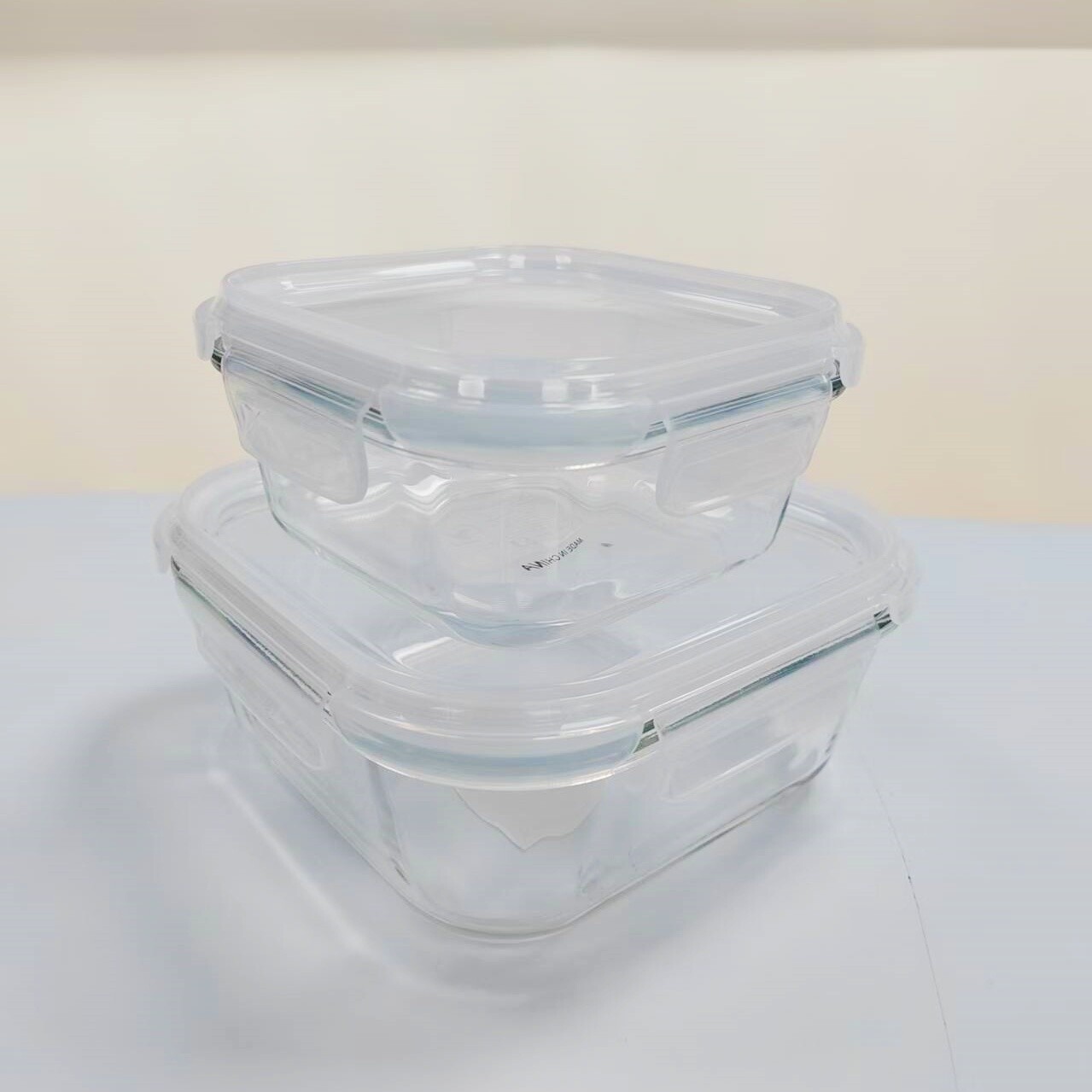 方形钢化玻璃食品容器(11oz, 18oz, 41oz)