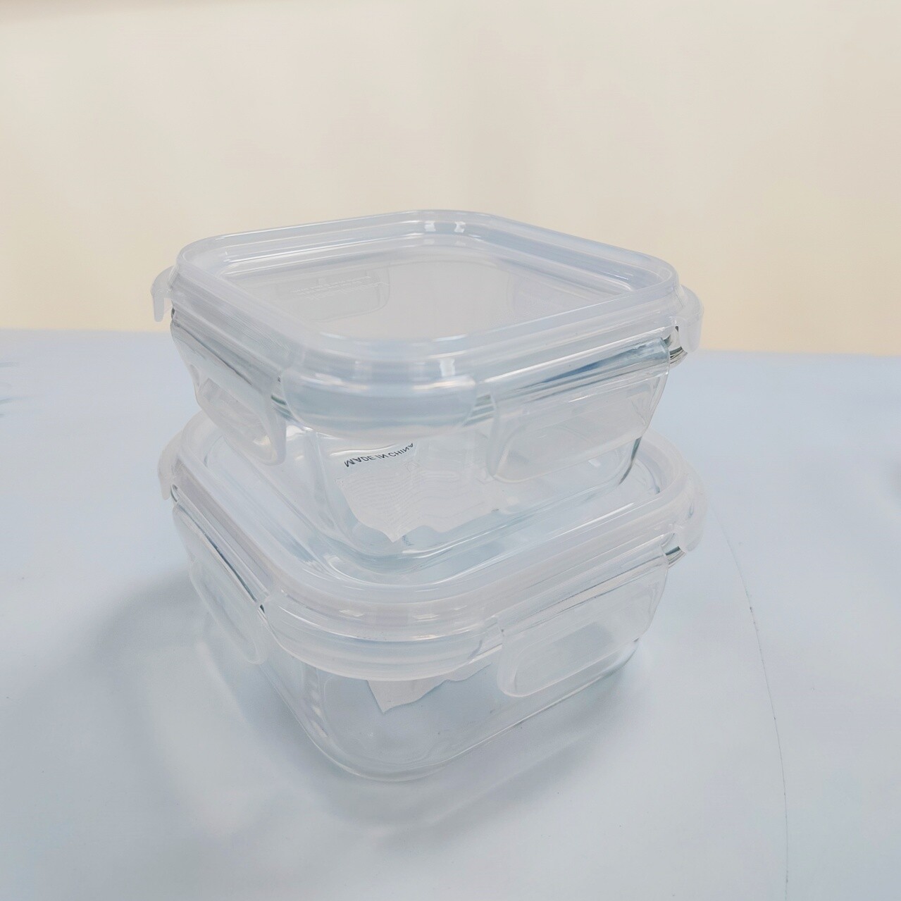 方形钢化玻璃食品容器(11oz, 18oz, 41oz)