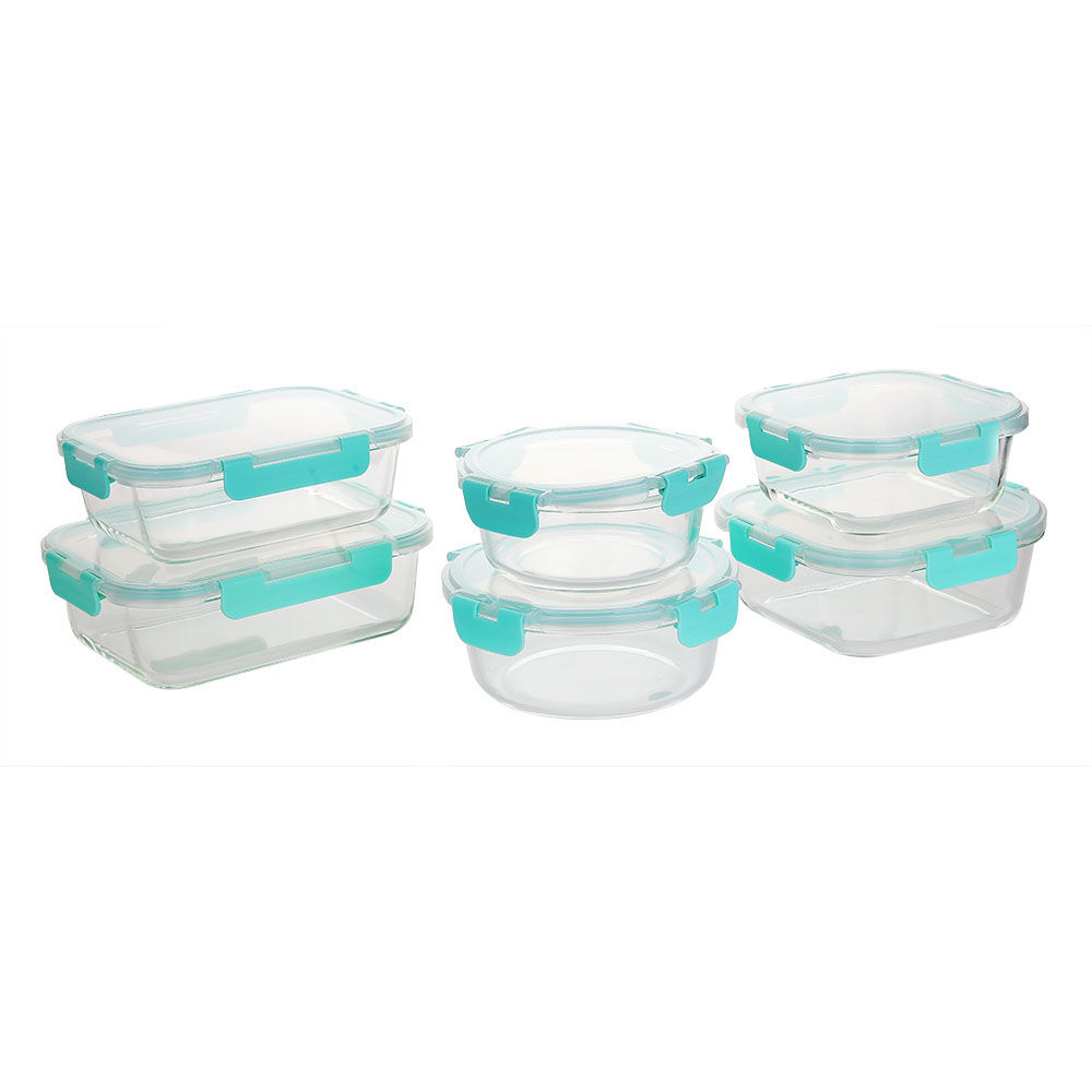 方形钢化玻璃食品容器(11oz, 18oz, 27oz)