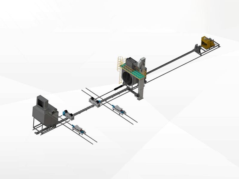 钢管内壁抛丸除锈生产线