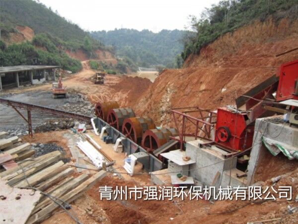 广州梅州制沙四洗水洗现场