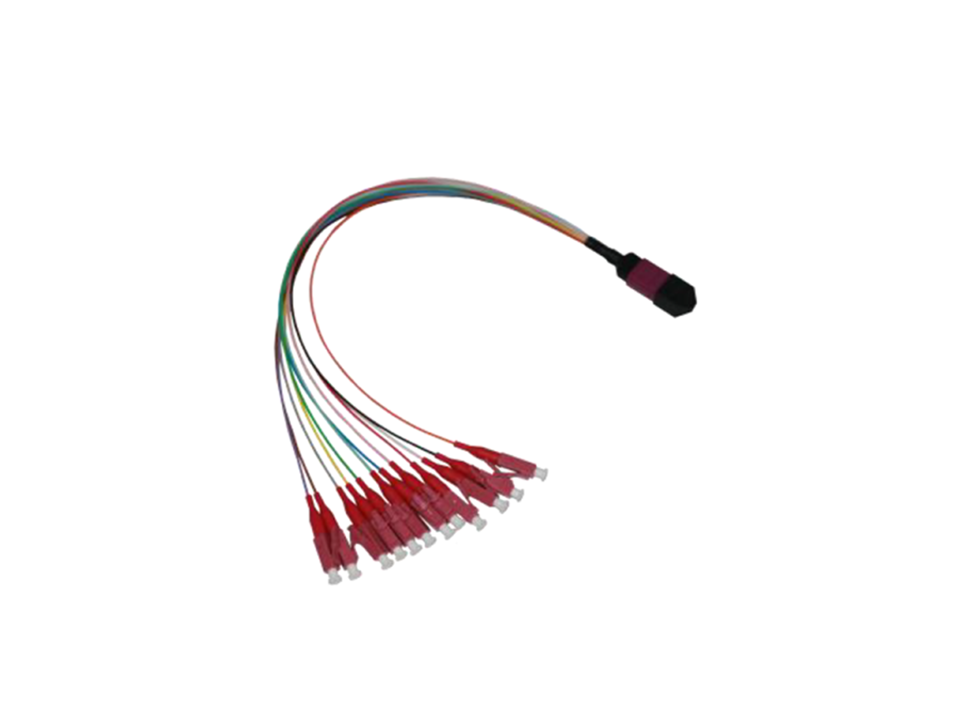 0.9mm 12 f.o MPO(F)-LC OM4 Fanout Cable
