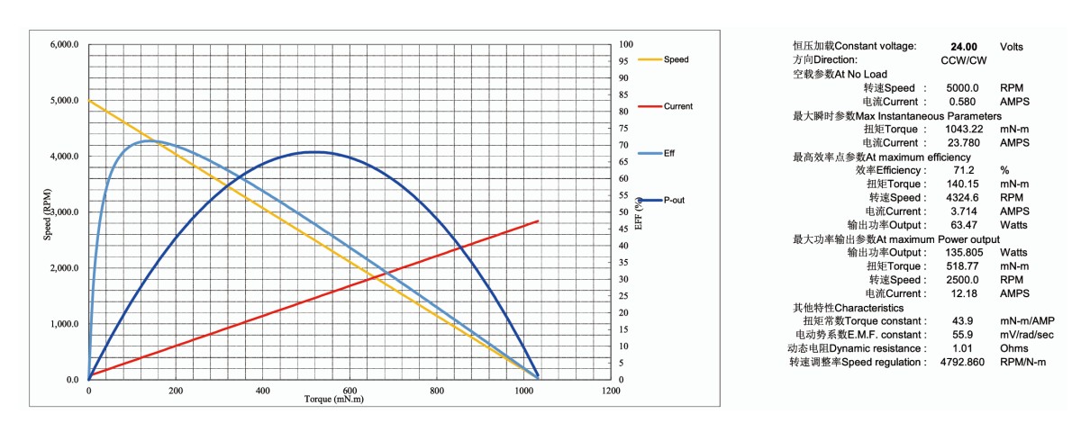 Permanent Magnet Brushed Motor curve
