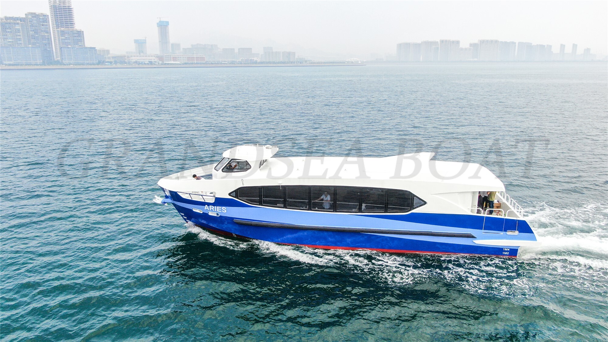 Grandsea 18.8m Aluminum hull 96 persons Diesel Inboard Sea Coastal Sea Fast Speed Passenger Boat for sale
