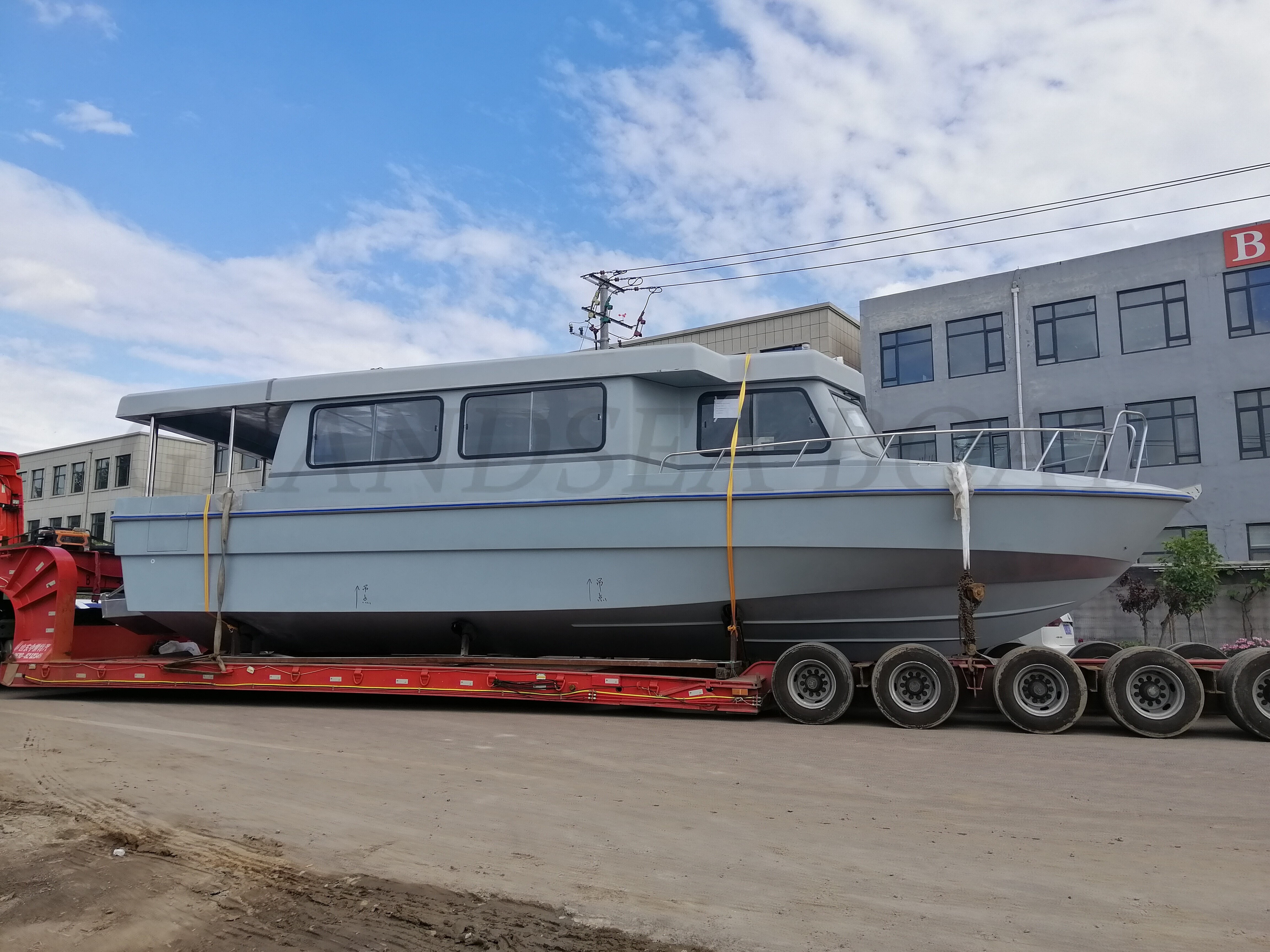 2units Length 12.3m Fiberglass material Passenger and Crew Boats Shipped to Pakistan 