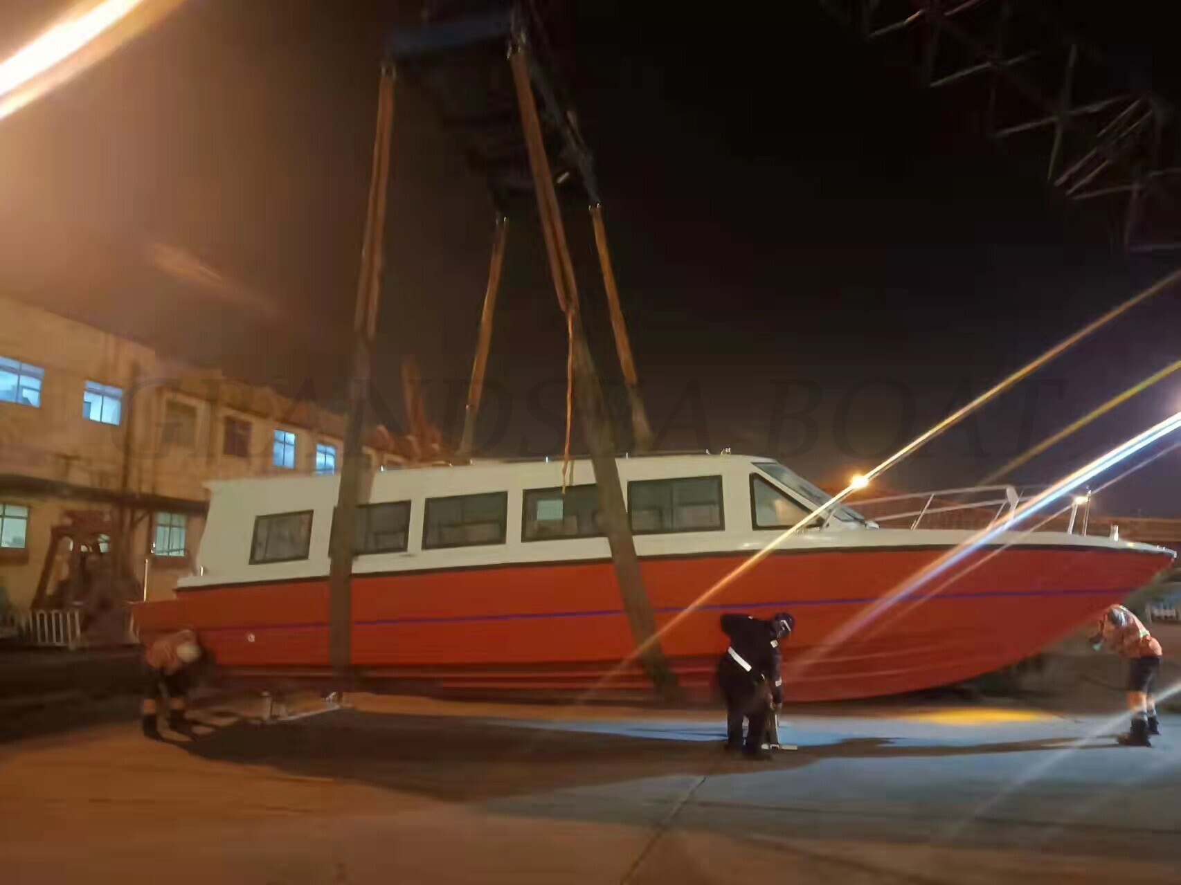 Length 11.5m Fiberglass Material 25seats Passenger Boat Shipped to Rwanda 