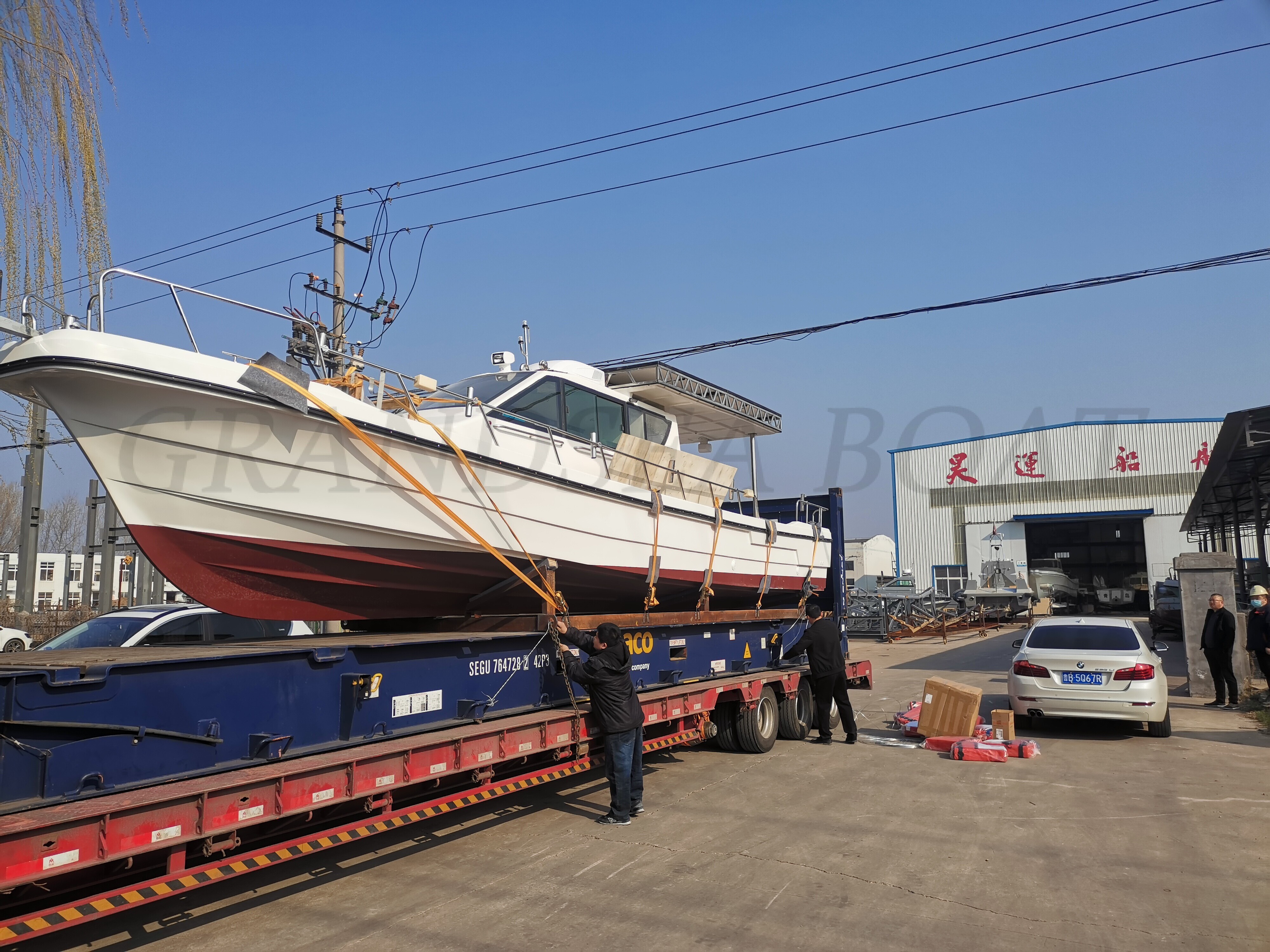 1unit Length 10.5m Pleasure Fishing Boat Shipped to Singapore