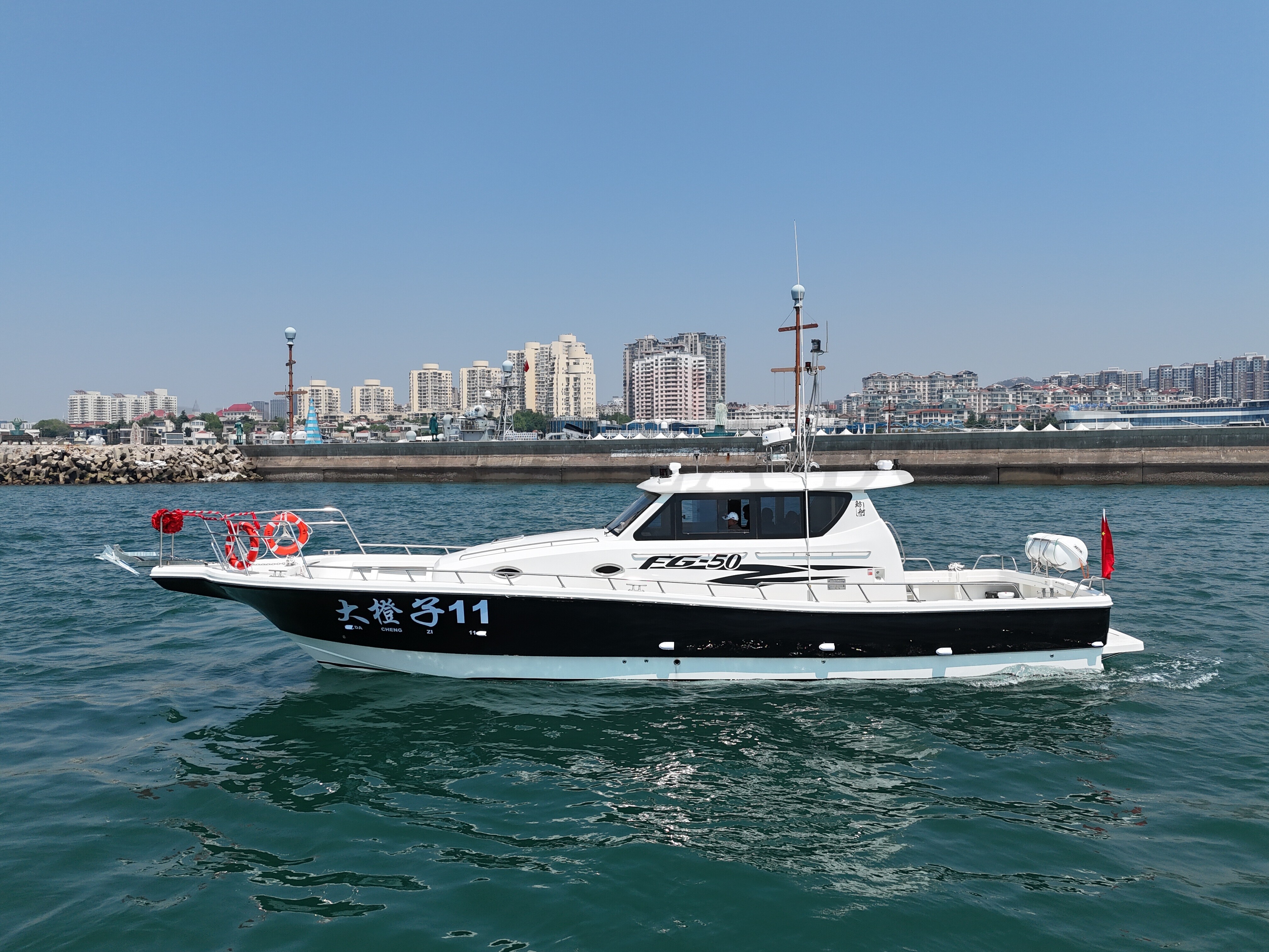 Grandsea 48ft Cabin Sport Fiberglass Deep Sea  Fishing Boats for Sale