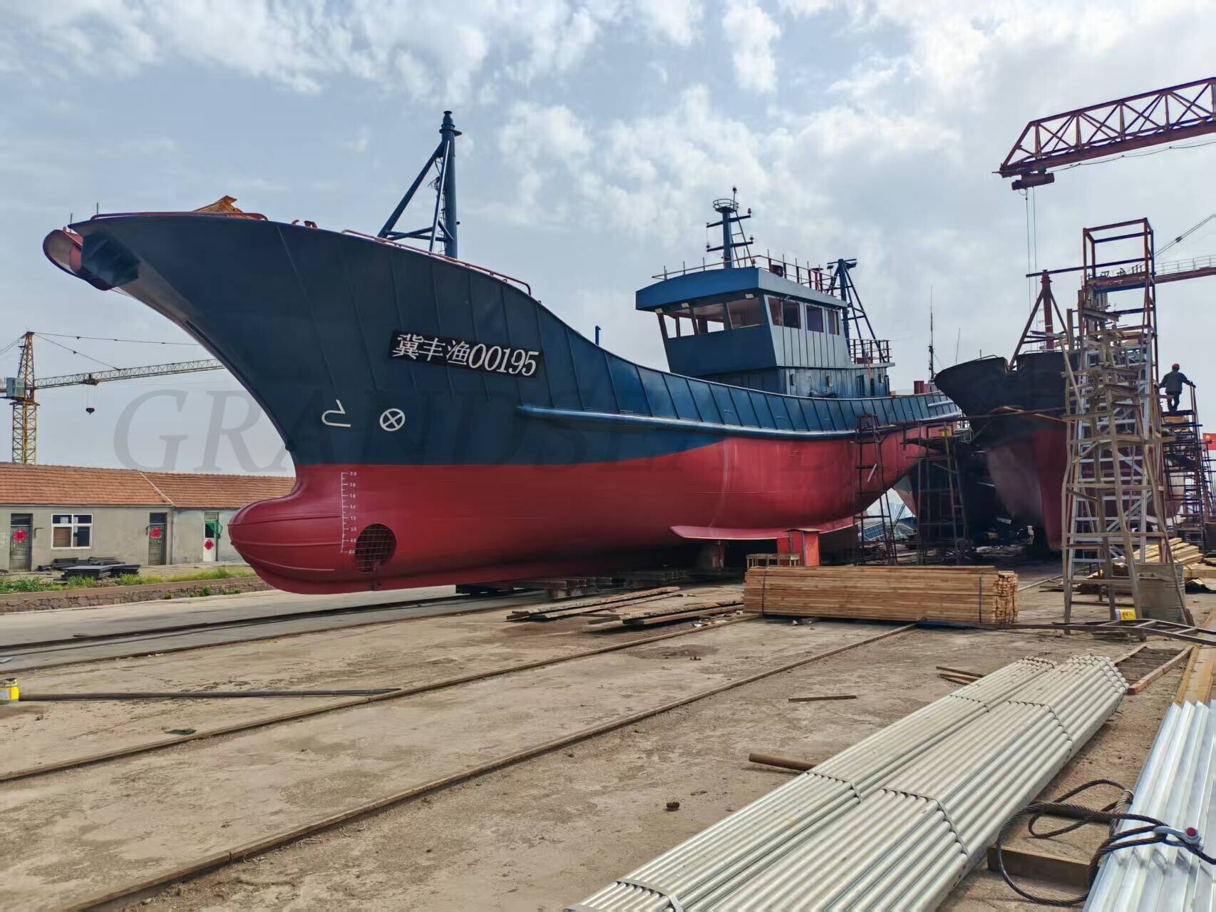 110ft/34m Steel Deep Sea Stern Trawler Fishing Ship with Freezer for Sale