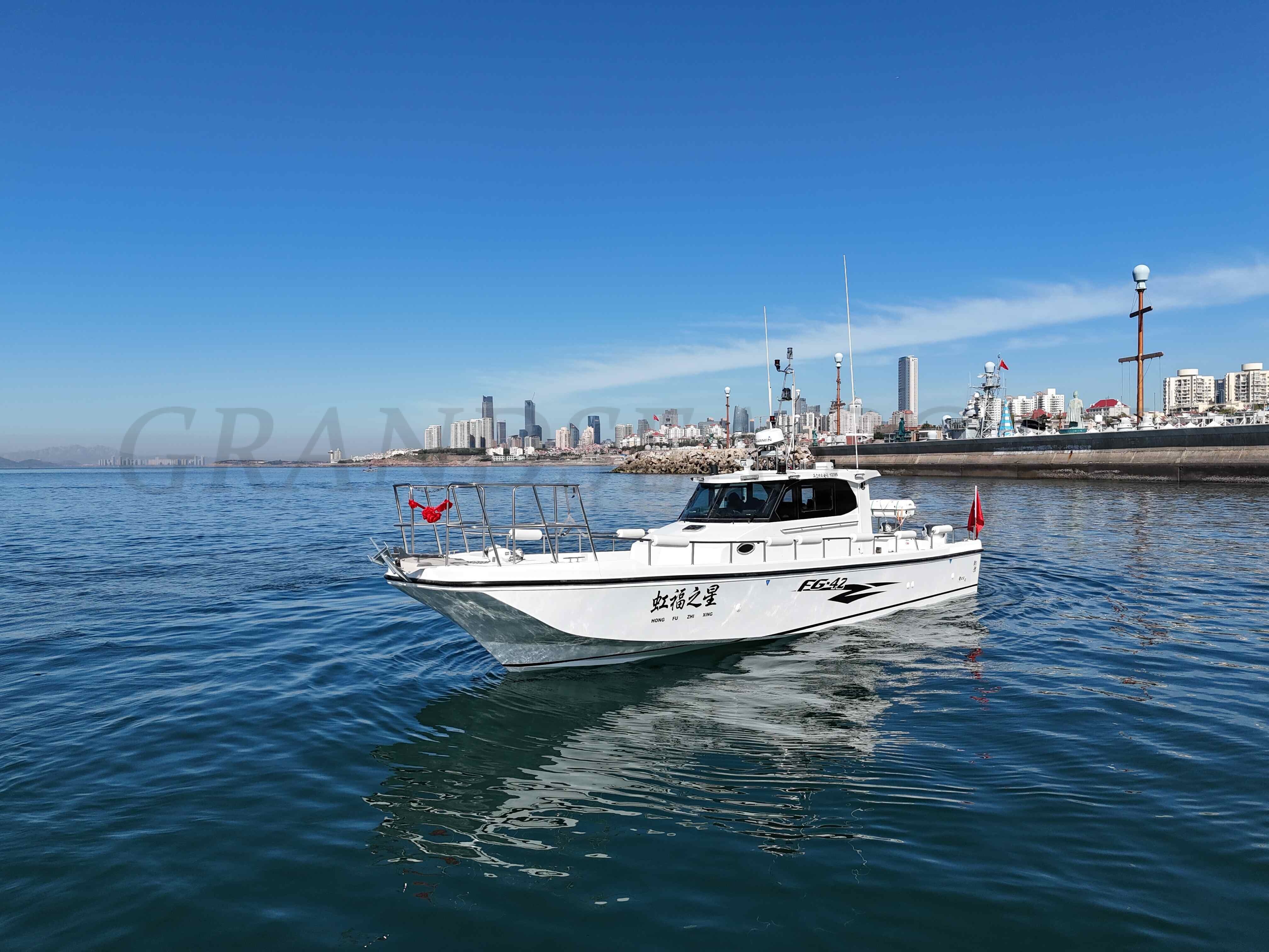 Grandsea 42ft Fiberglass Pleasure Fishing Boat for sale