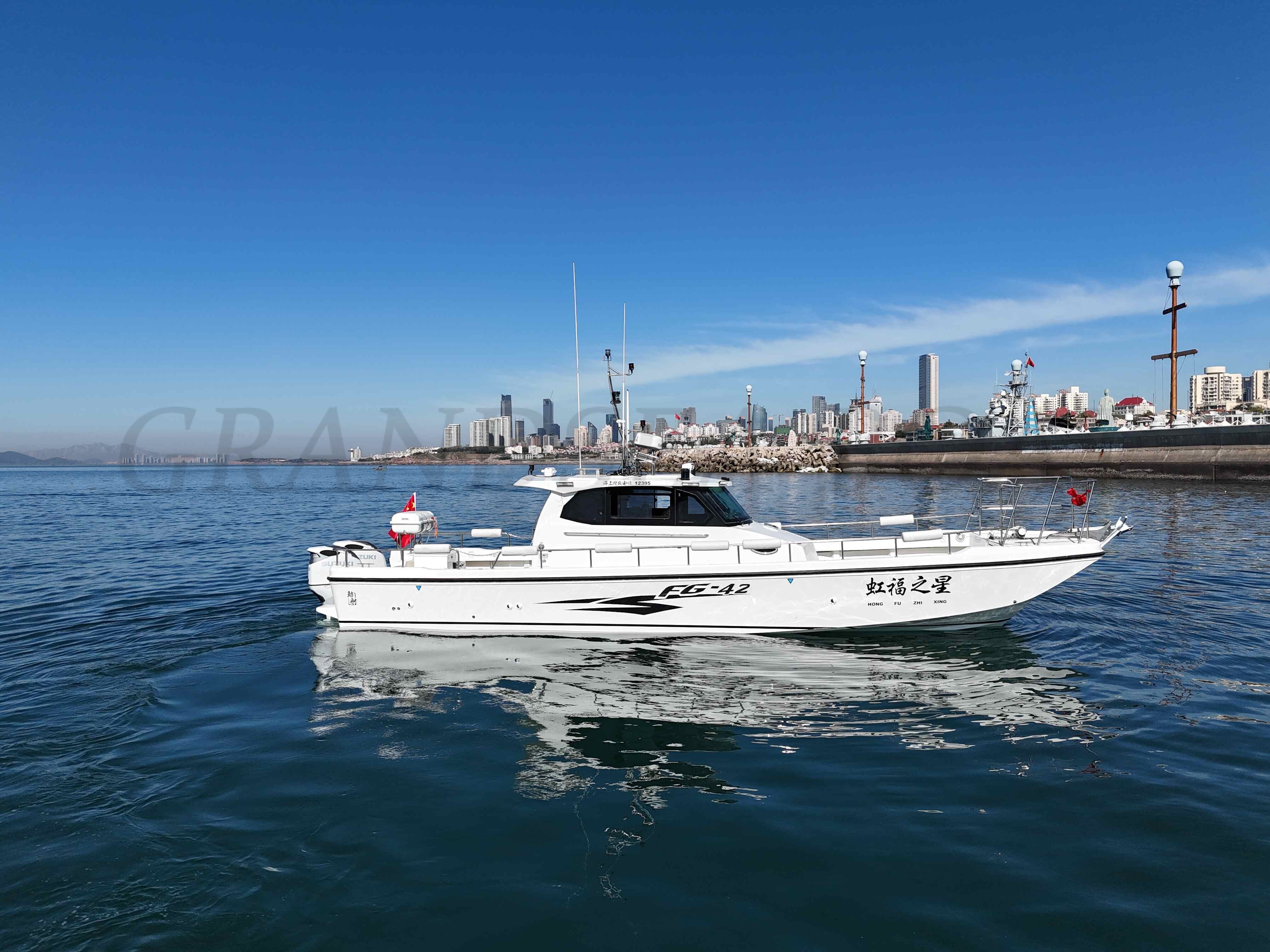 Grandsea 42ft Fiberglass Pleasure Fishing Boat for sale