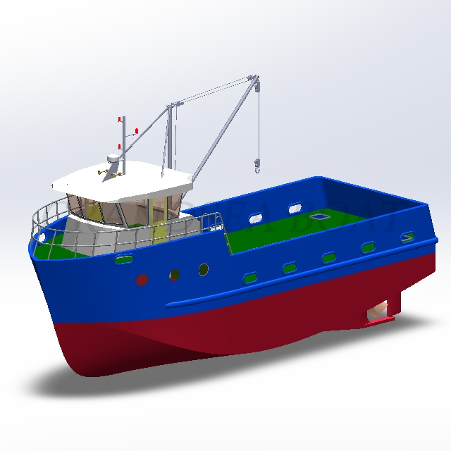  54ft/16m Fiberglass Purse Seine Fishing Boat for sale             