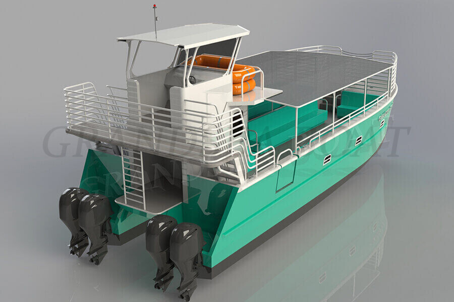 Grandsea 11.6m Aluminum Catamaran Sightseeing Diving Passenger Boat