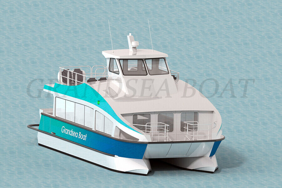Grandsea 39ft Aluminum 30persons Catamaran Passenger Water Taxi Boat For Sale