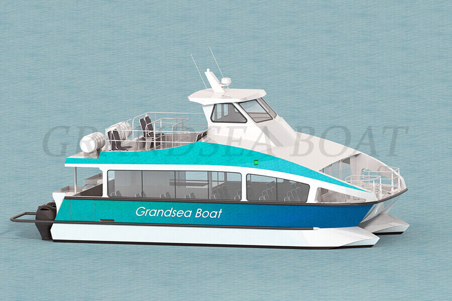 Grandsea 39ft Aluminum 30persons Catamaran Passenger Water Taxi Boat For Sale