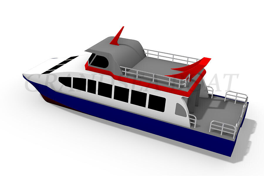 16m Aluminum Catamaran  Jet 50 Passenger Ferry Boat  For Sale